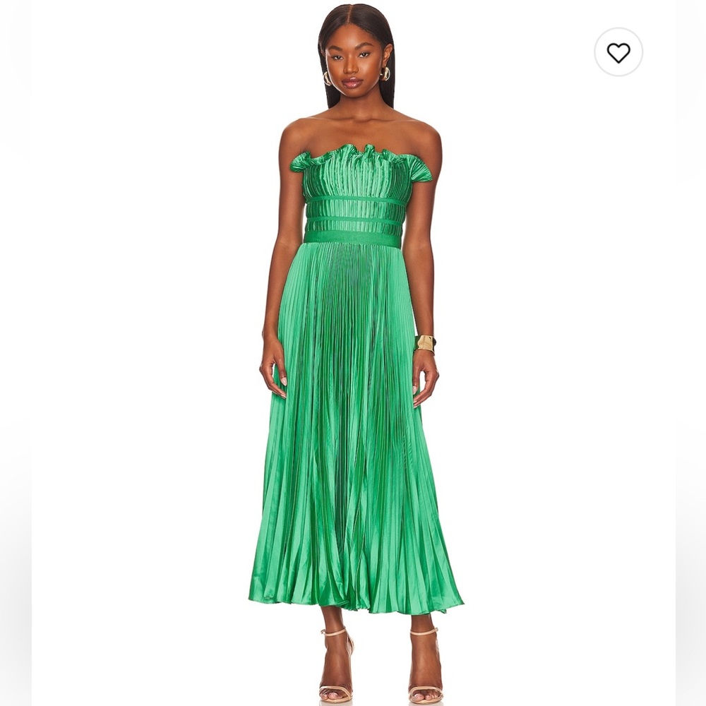 AMUR Giada Pleated Dress